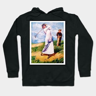 1915 Vintage Golf Watercolour Print Hoodie